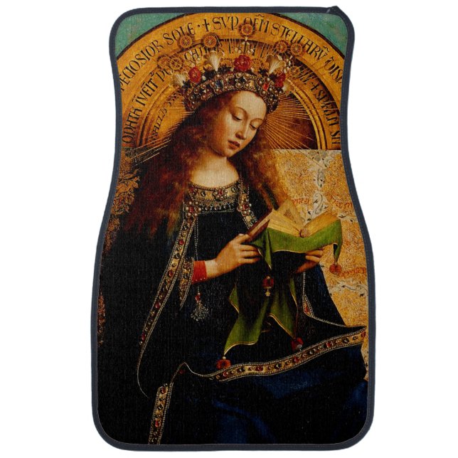 Virgin Mary by Jan van Eyck Car Floor Mat (Front)