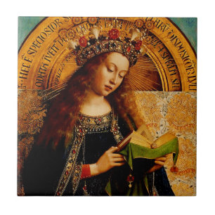 Virgin Mary by Jan van Eyck Ceramic Tile