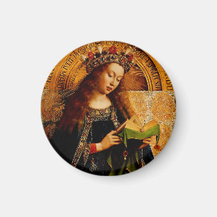 Virgin Mary by Jan van Eyck Magnet
