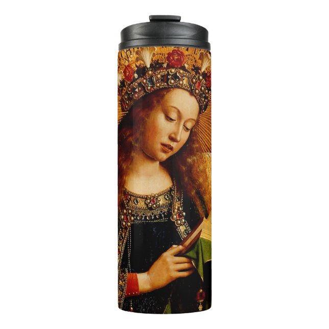 Virgin Mary by Jan van Eyck Thermal Tumbler (Front)