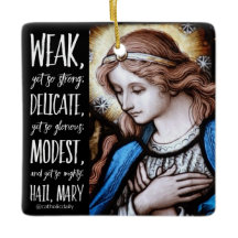 Virgin Mary Catholic Christmas Ornament