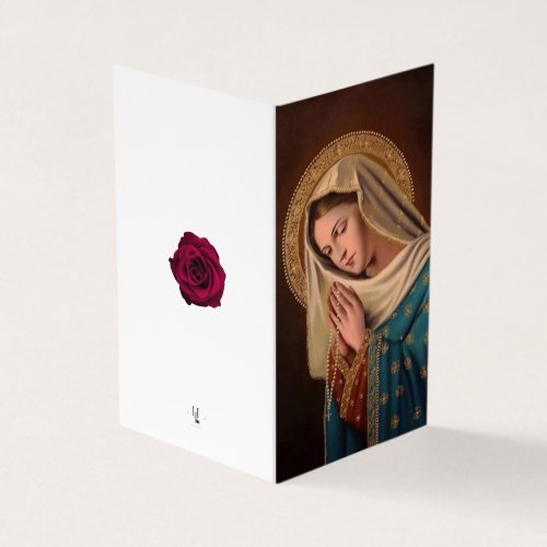 Virgin Mary Catholic Condolence Thank You Cards