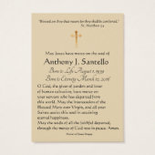 Virgin Mary Catholic Flags Funeral Holy Card (Back)