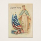 Virgin Mary Catholic Flags Funeral Holy Card (Front)