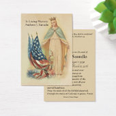 Virgin Mary Catholic Flags Funeral Holy Card (Desk)