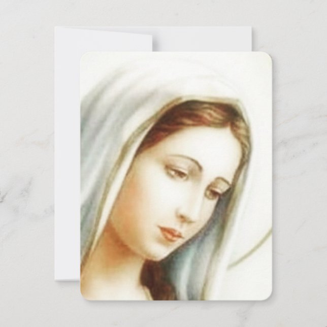 Virgin Mary Catholic Funeral Memorial Holy Card (Front)