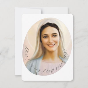 Virgin Mary Catholic Funeral Memorial Holy Card