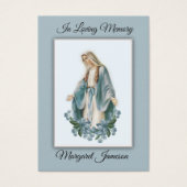 Virgin Mary Catholic Funeral Memorial Holy Card - (Front)