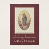 Virgin Mary Catholic Funeral Memorial Holy Card - (Front)