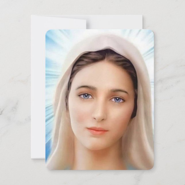 Virgin Mary Catholic Funeral Memorial Holy Card (Front)