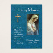 Virgin Mary Catholic Funeral Memorial Holy Card - | Zazzle