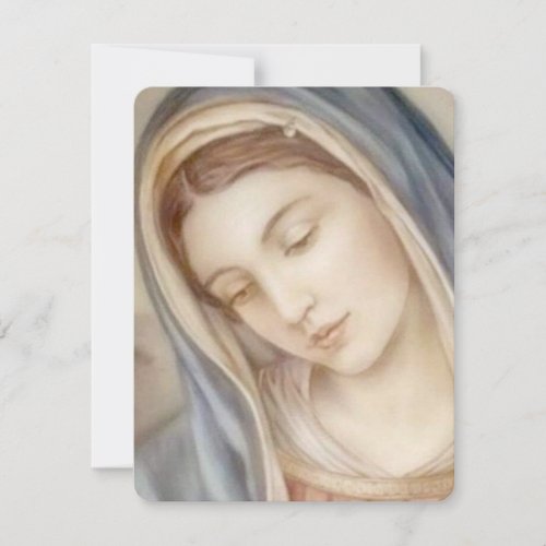 Virgin Mary Catholic Funeral Memorial Holy Card