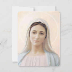 Virgin Mary Catholic Funeral Memorial Holy Card