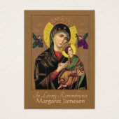 Virgin Mary Catholic Funeral Prayer Holy Card (Front)