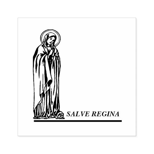 Virgin Mary Catholic Religious Blessed Mother Rubber Stamp