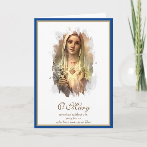 Virgin Mary Catholic Religious Mothers Day Card