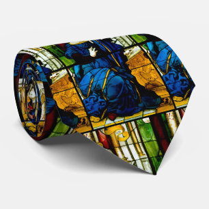 Virgin Mary Catholic Religious Stained Glass Neck Tie