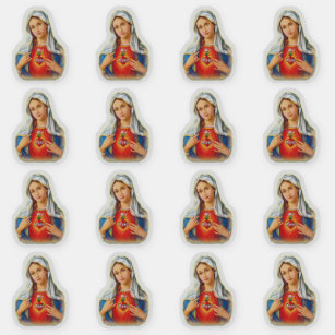 Virgin Mary Catholic Religious Vintage Vinyl Sticker