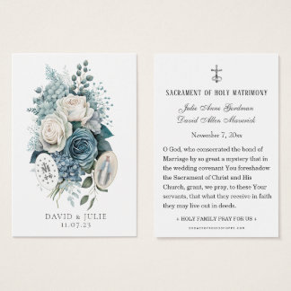 Virgin Mary Catholic Wedding Prayer Card 