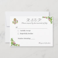 Virgin Mary Catholic Wedding Response Card