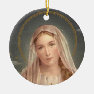 VIRGIN MARY CERAMIC ORNAMENT