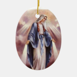VIRGIN MARY CERAMIC ORNAMENT