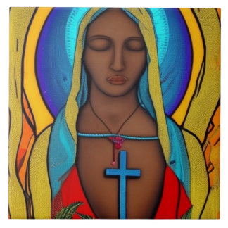 Virgin Mary Ceramic Tile