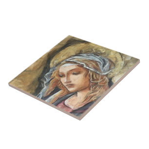 Virgin Mary Ceramic Tile