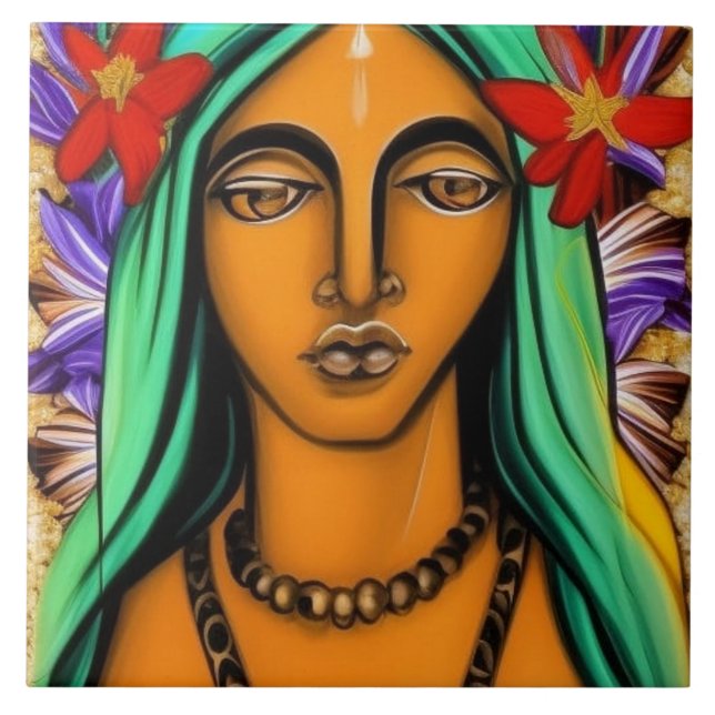 Virgin Mary Ceramic Tile (Front)