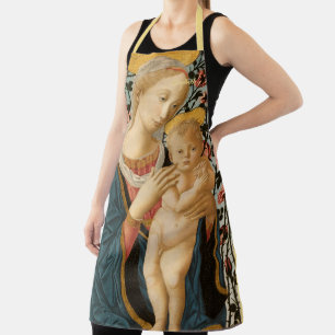 Virgin Mary Child Jesus Vintage Art Artist Painter Apron