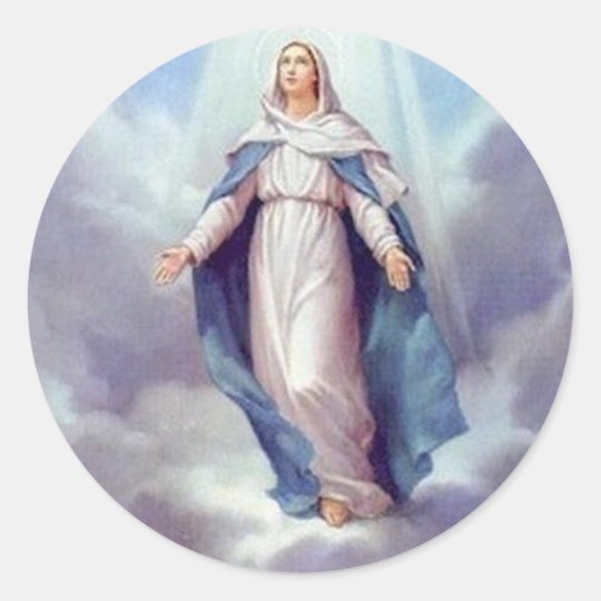 Virgin Mary Classic Round Sticker