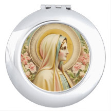 Virgin Mary Compact Mirror, Catholic