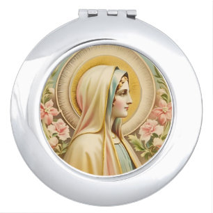 Virgin Mary Compact Mirror, Catholic Mirror