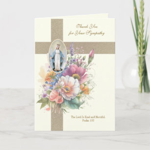 Virgin Mary Condolence Funeral Thank you