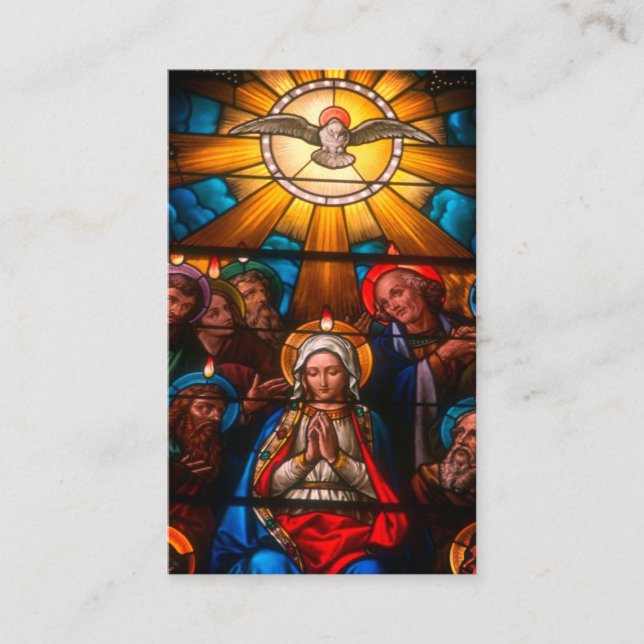 Virgin Mary Confirm Confirmation Dove Holy Card -- (Front)