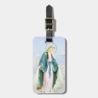 Virgin Mary Crescent Moon Luggage Tag