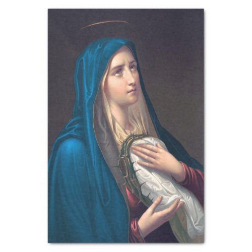 Virgin Mary crying E Steinmann  Tissue Paper