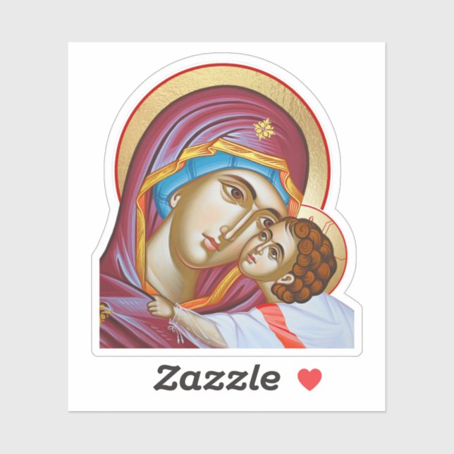 Virgin Mary Decal Theotokos (Sheet)