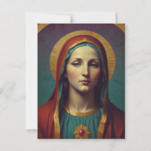 Virgin Mary Devotional Roman Catholic Holy Card