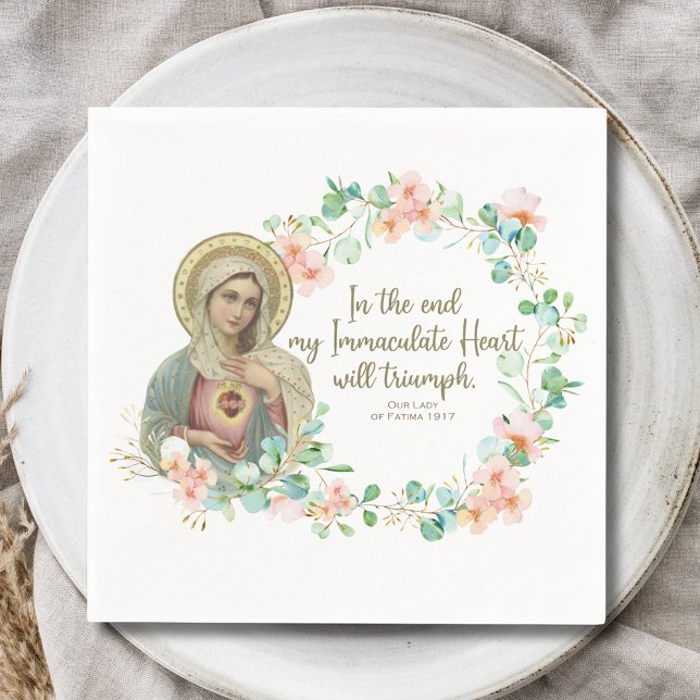 Virgin Mary Fatima Immaculate Heart Ukraine Russia Napkins (Creator Uploaded)