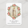 Virgin Mary Fatima Prayer Rosary Catholic Business Business Card