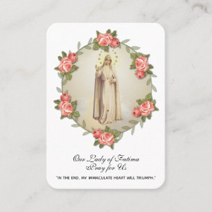 Virgin Mary Fatima Prayer Rosary Catholic Business Card