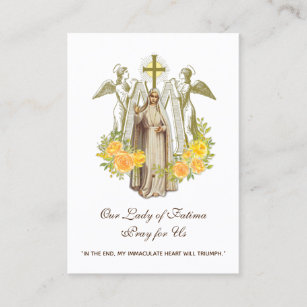 Virgin Mary Fatima Prayer Rosary Catholic Business Card