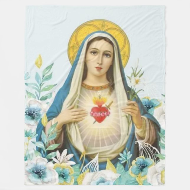 VIRGIN MARY FLEECE BLANKET (Front)