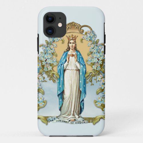 Virgin Mary Floral Religious Lady of Knock iPhone 11 Case