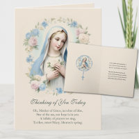 Virgin Mary Floral Thinking of You Prayer