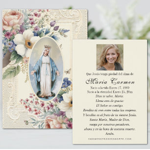 Virgin Mary Funeral Memorial Prayer 