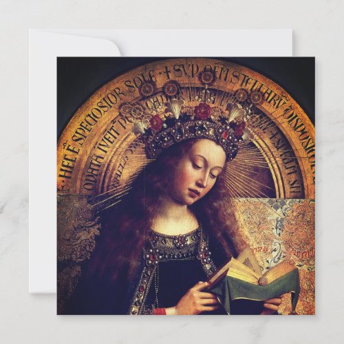 Virgin Mary _  Ghent Altarpiece by Jan van Eyck