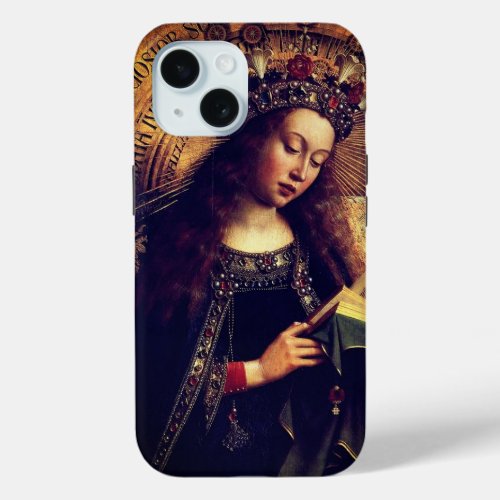 Virgin Mary _  Ghent Altarpiece by Jan van Eyck iPhone 15 Case