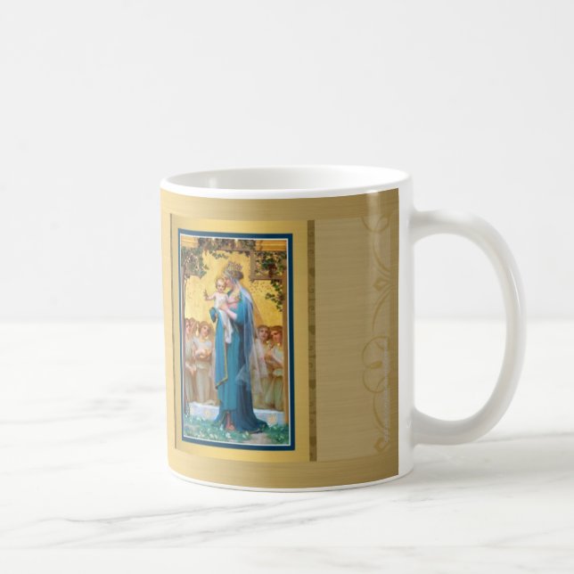 VIRGIN MARY GOD BLESS YOU Coffee Mug (Right)